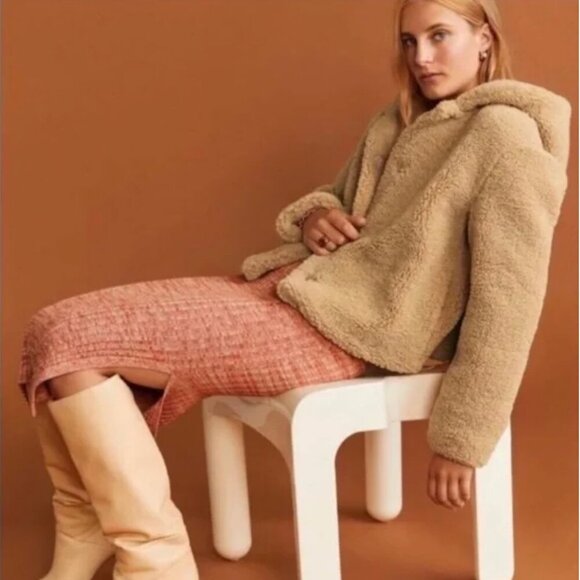 Mango Hooded Faux Shearling Jacket Size XS NEW WITH TAG! - Picture 6 of 6